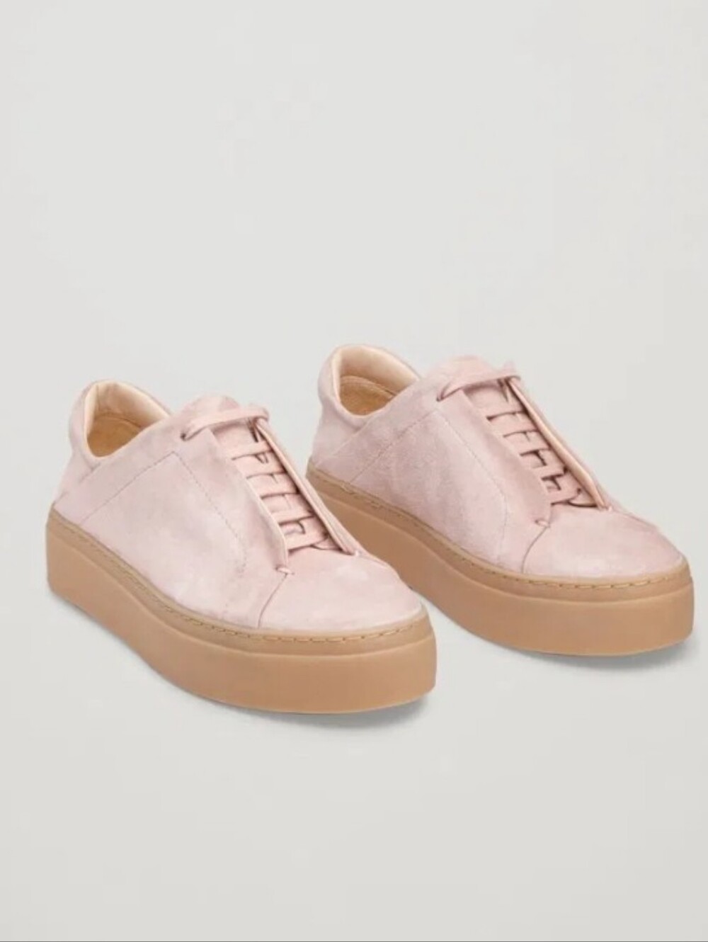 COS HIDDEN LACES Sneaker in Blush Pink